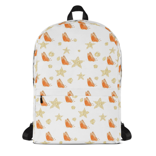 Sparkly Orange Butterflies Backpack