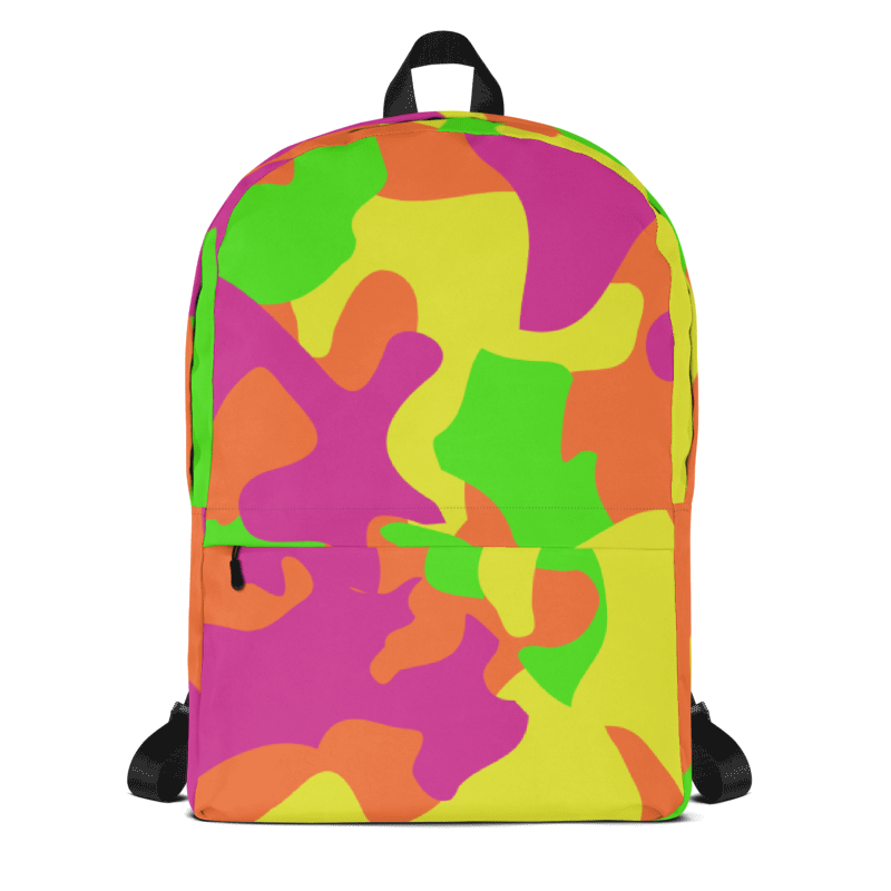 Pink & Green Camo Backpack