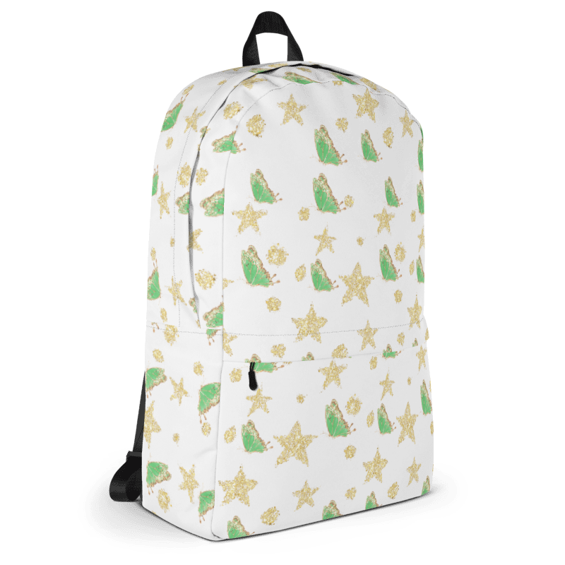 Sparkly Jade Butterflies Backpack