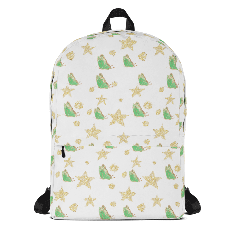 Sparkly Jade Butterflies Backpack