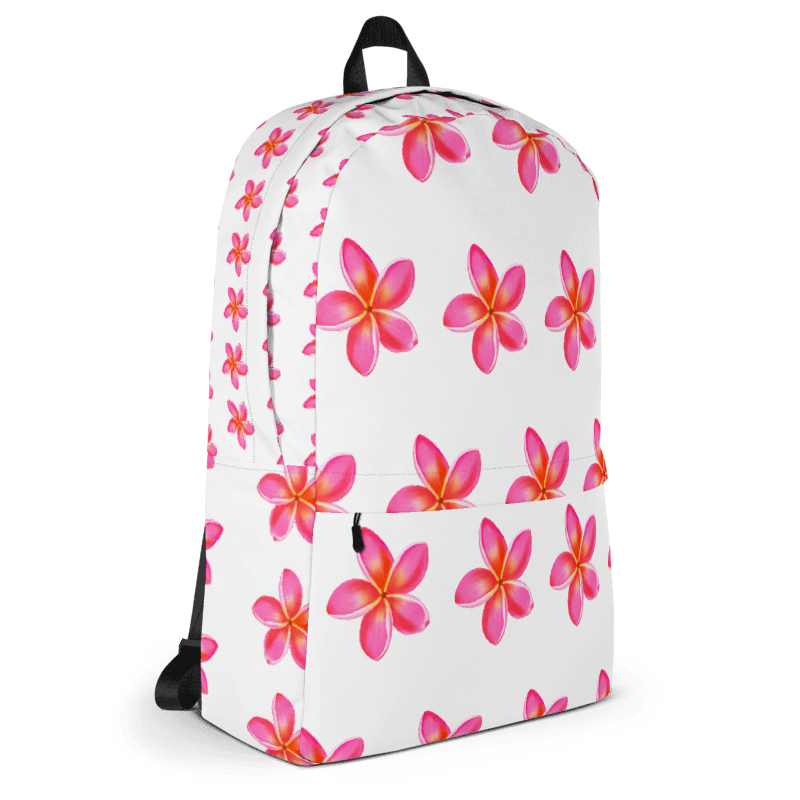 Tropical Pink Flowers Backpack