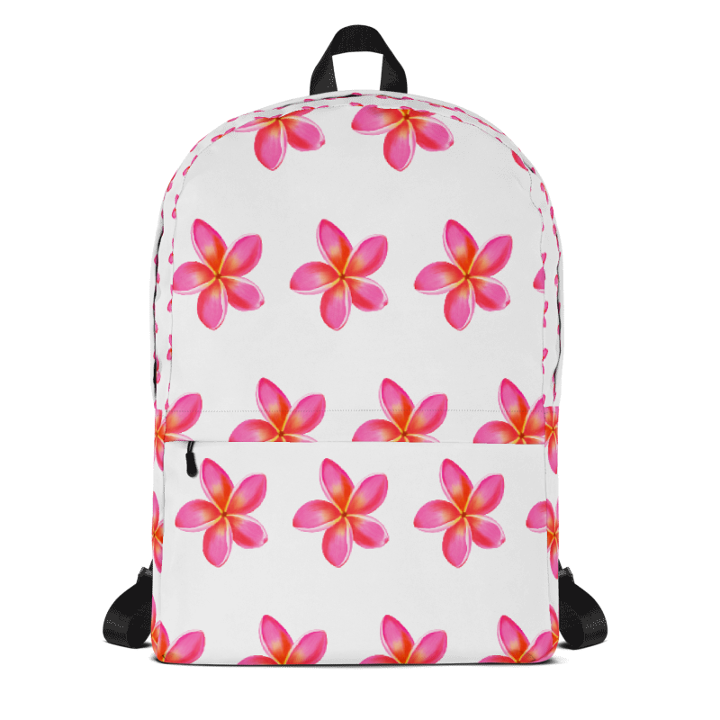 Tropical Pink Flowers Backpack