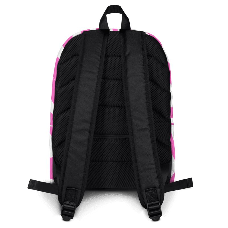 Abstract Lines Pink and White Backpack