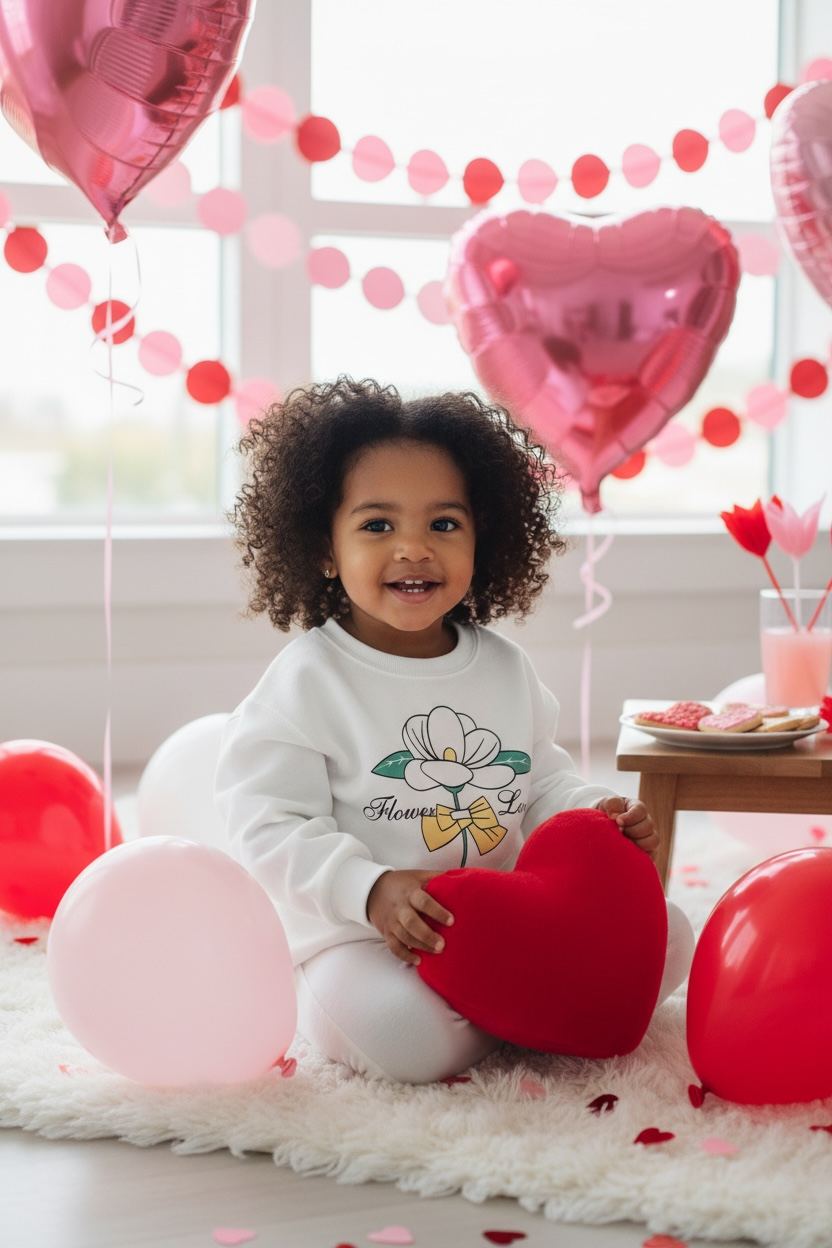 Flower Graphic Crew Neck Sweatshirt