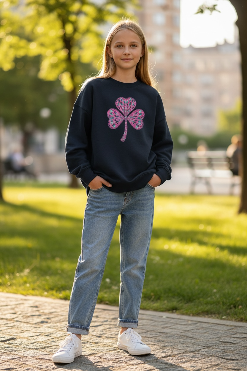 Pink Clover Premium Crew Neck Sweatshirt