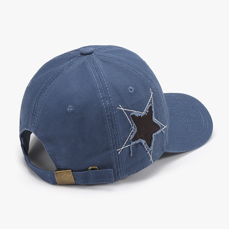 Adjustable Star Raw Hem Cap