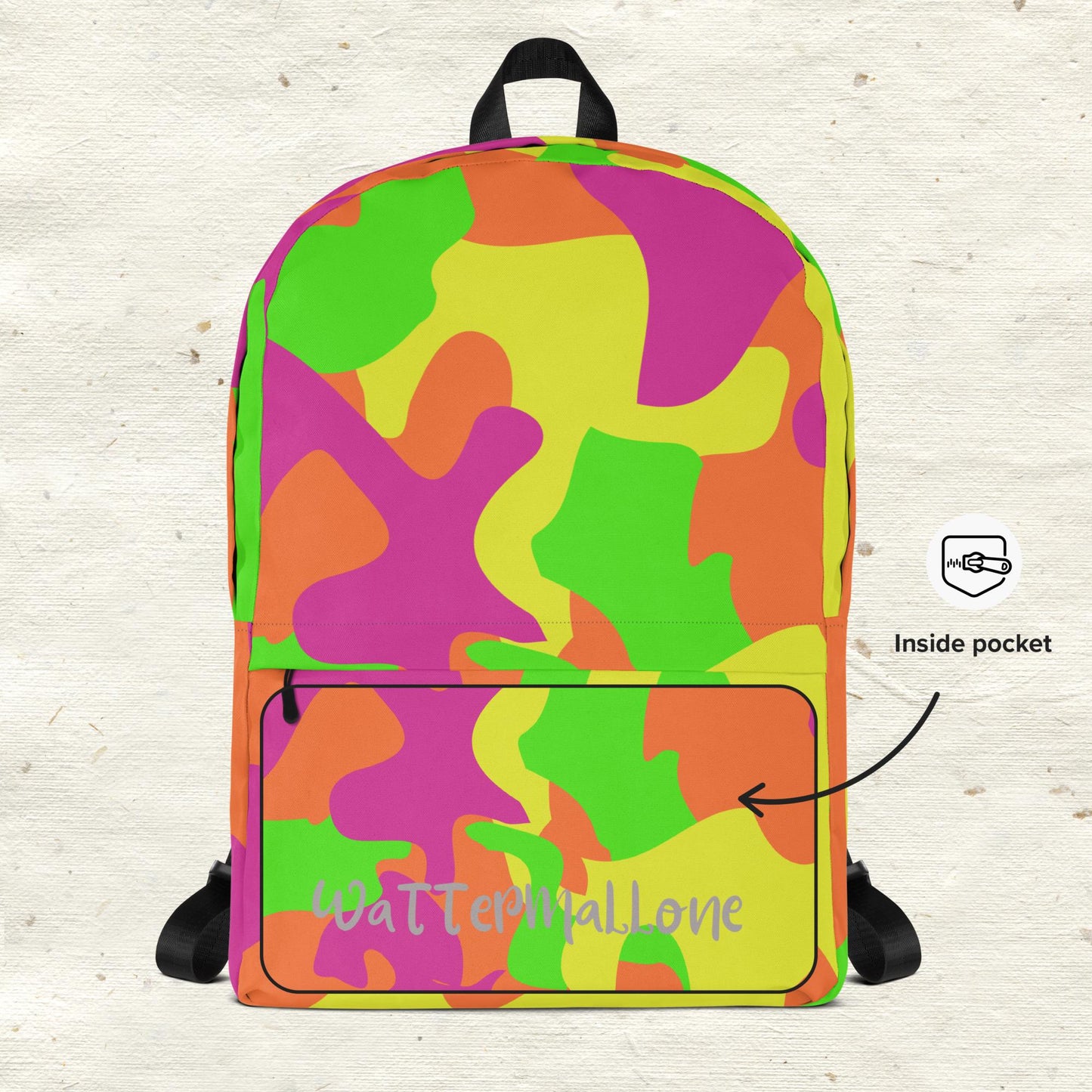 Pink & Green Camo Backpack