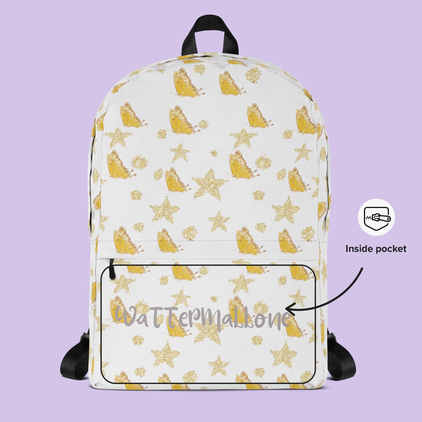 Sparkly Yellow Butterflies Backpack