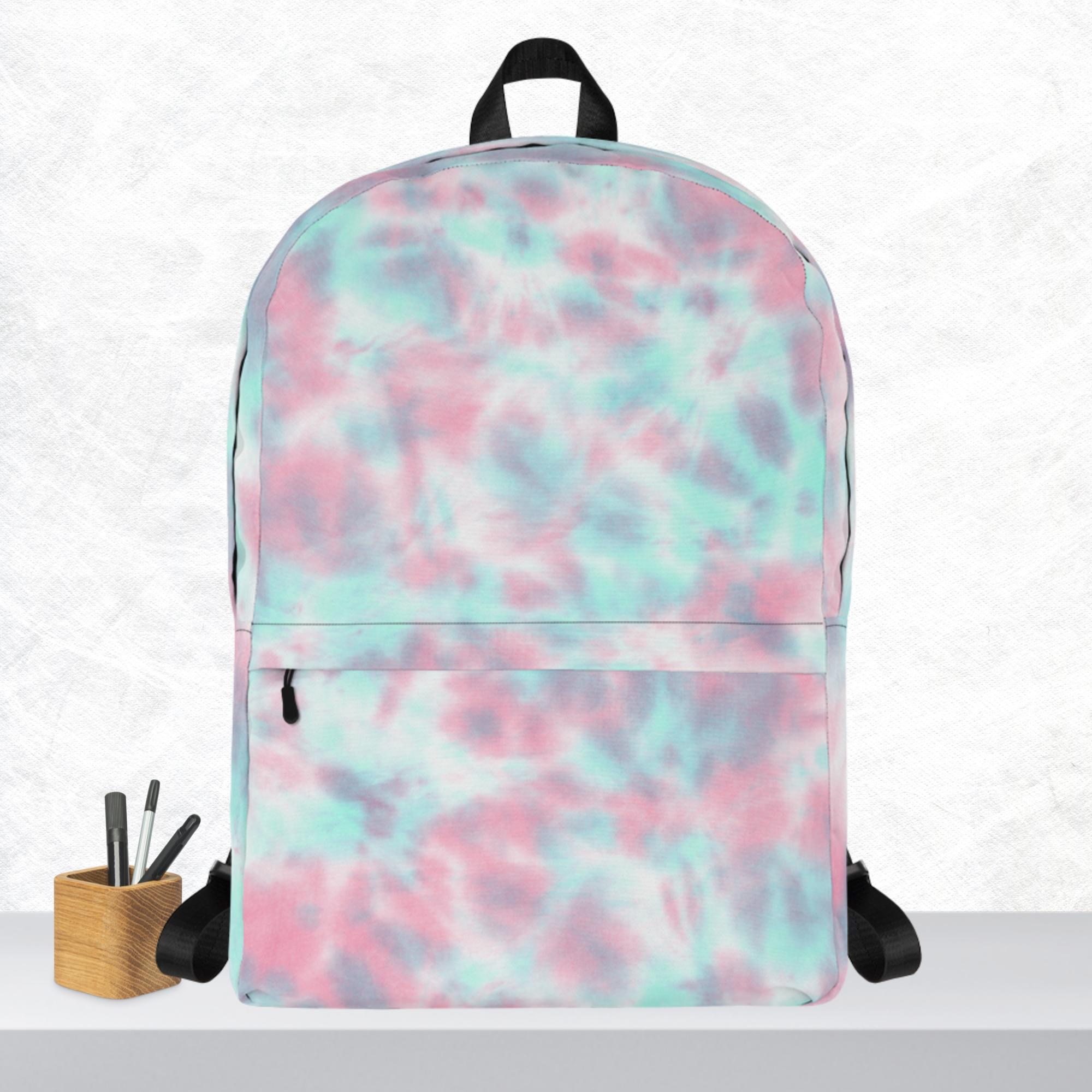 Pink Clouds Backpack / Pastel Tie dye Rucksack on sale