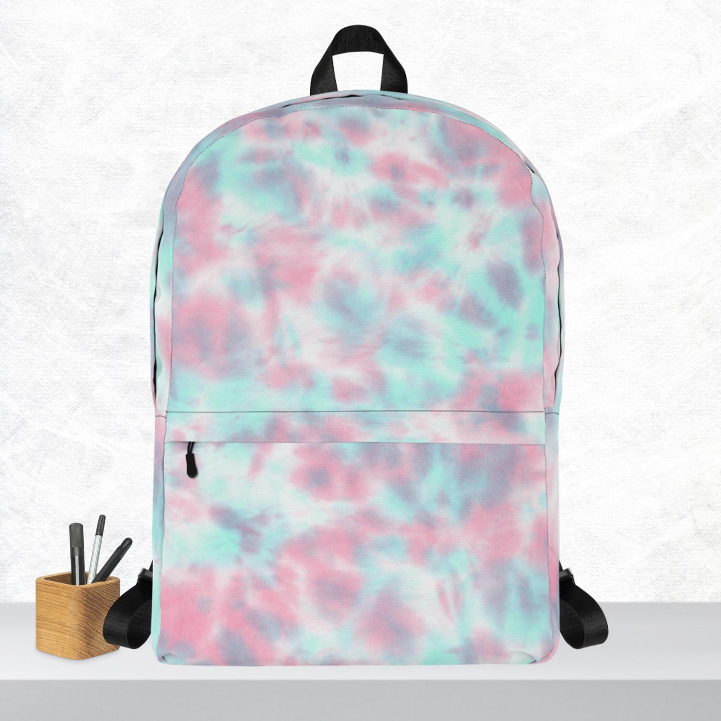 Blue and Pink Tie Dye Backpack