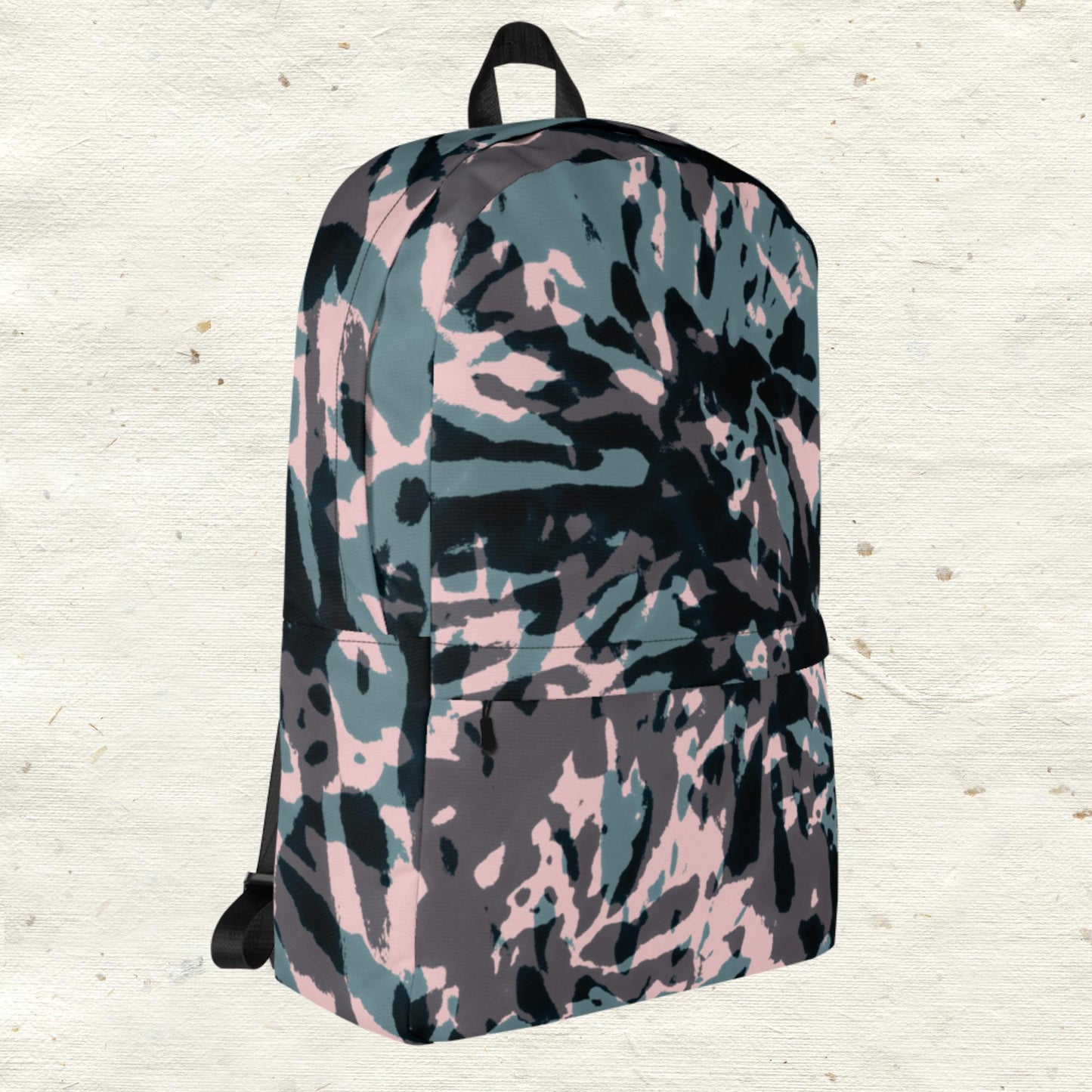 Grey and Pink Tie Dye Backpack