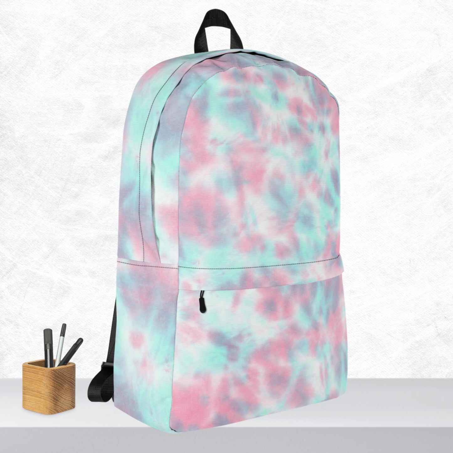 Blue and Pink Tie Dye Backpack