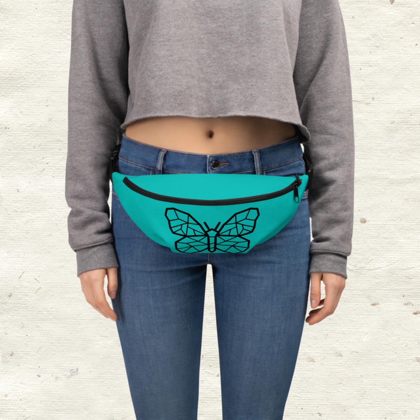 Grand Butterfly Aquamarine Fanny Pack