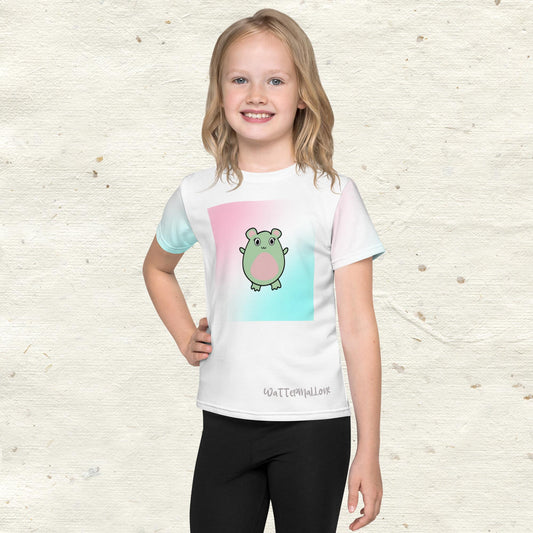 WaTTerMaLLone Cotton Candy Kids Crew Neck T-shirt