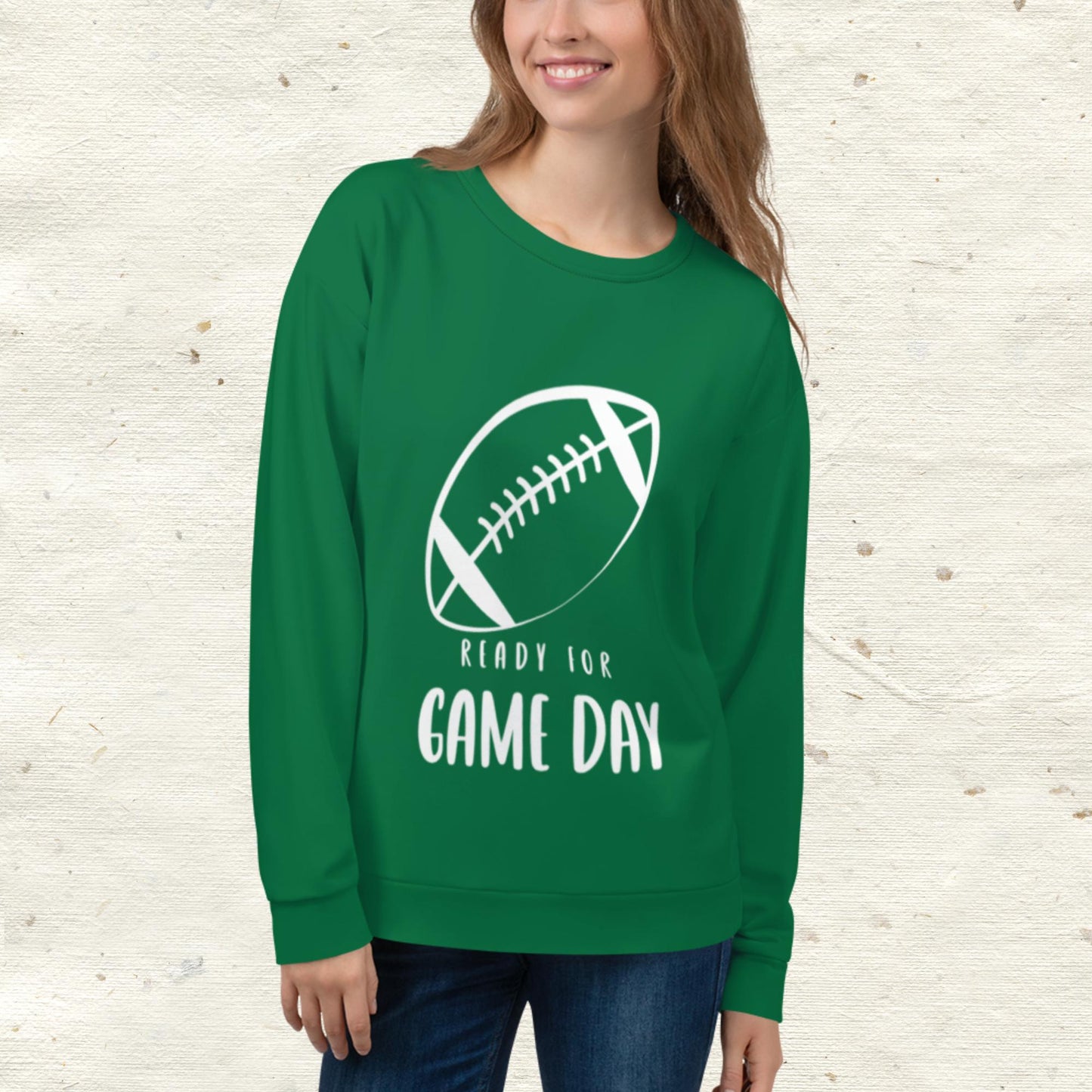 Ready For Game Day Green Unisex Sweatshirt