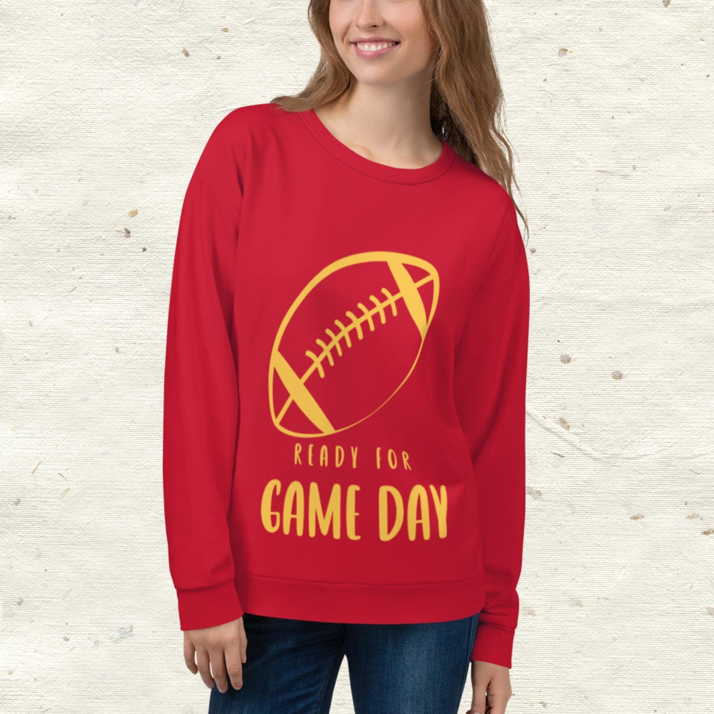 Ready For Game Day Red Unisex Sweatshirt