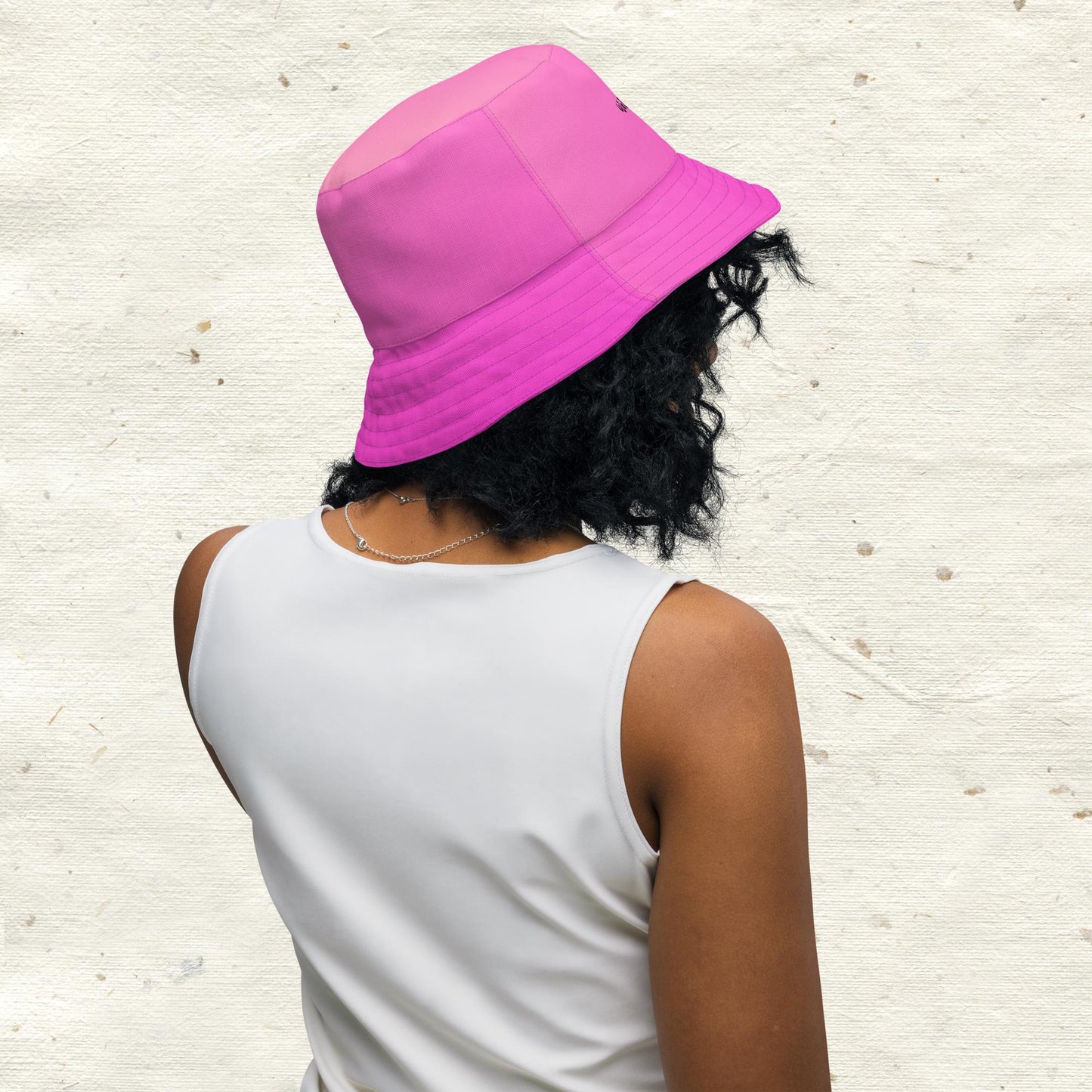 Lollipop Deep Pink Reversible Bucket Hat