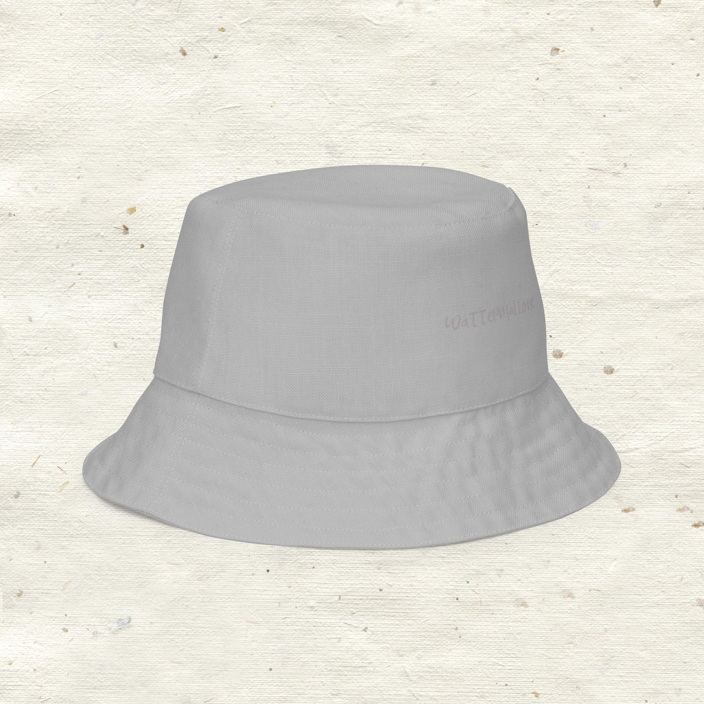 Pink Washed Denim Reversible Bucket Hat