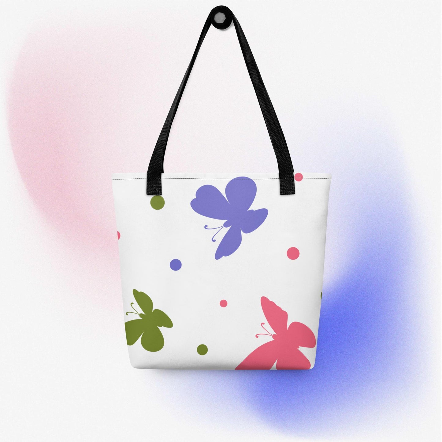 Butterflies & Dots Tote Bag