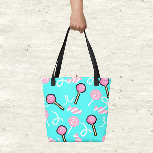 Lollipop Aqua Tote Bag