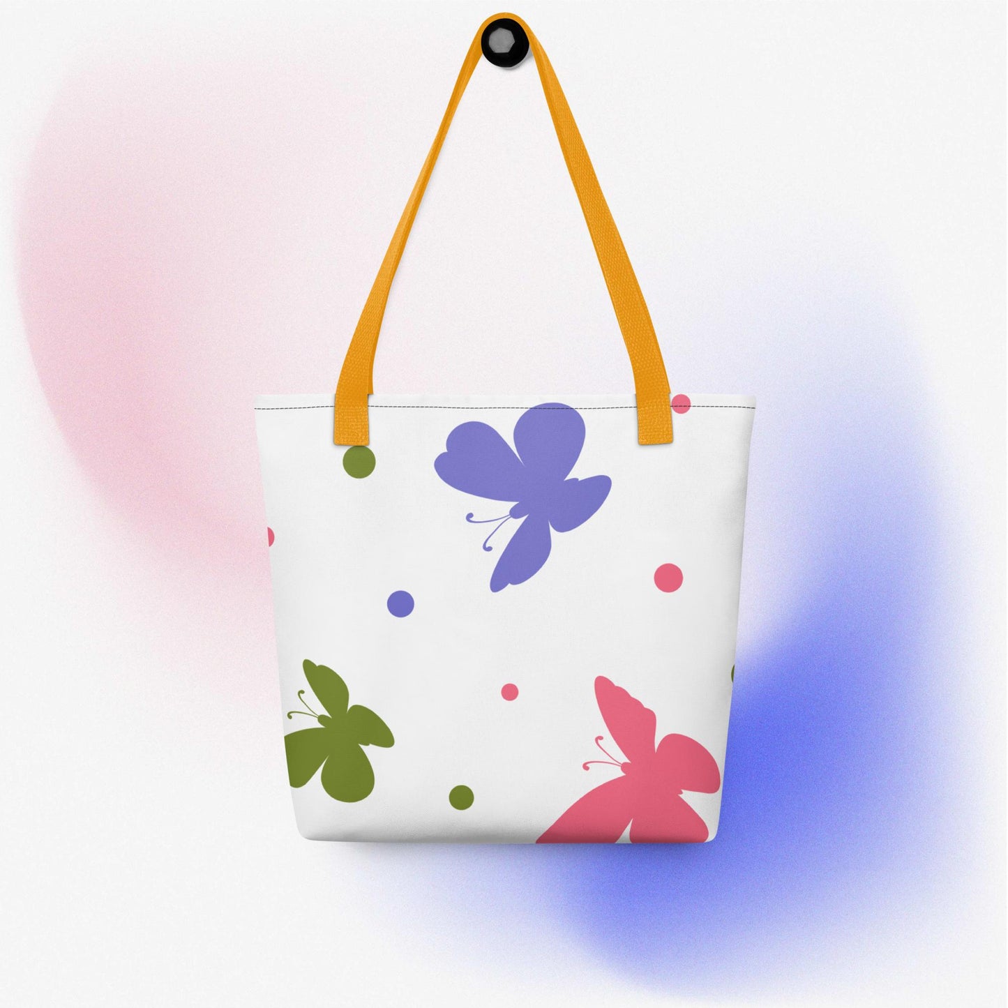 Butterflies & Dots Tote Bag