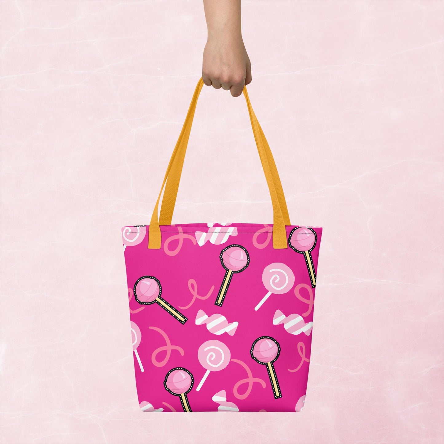 Lollipop Deep Pink Tote Bag