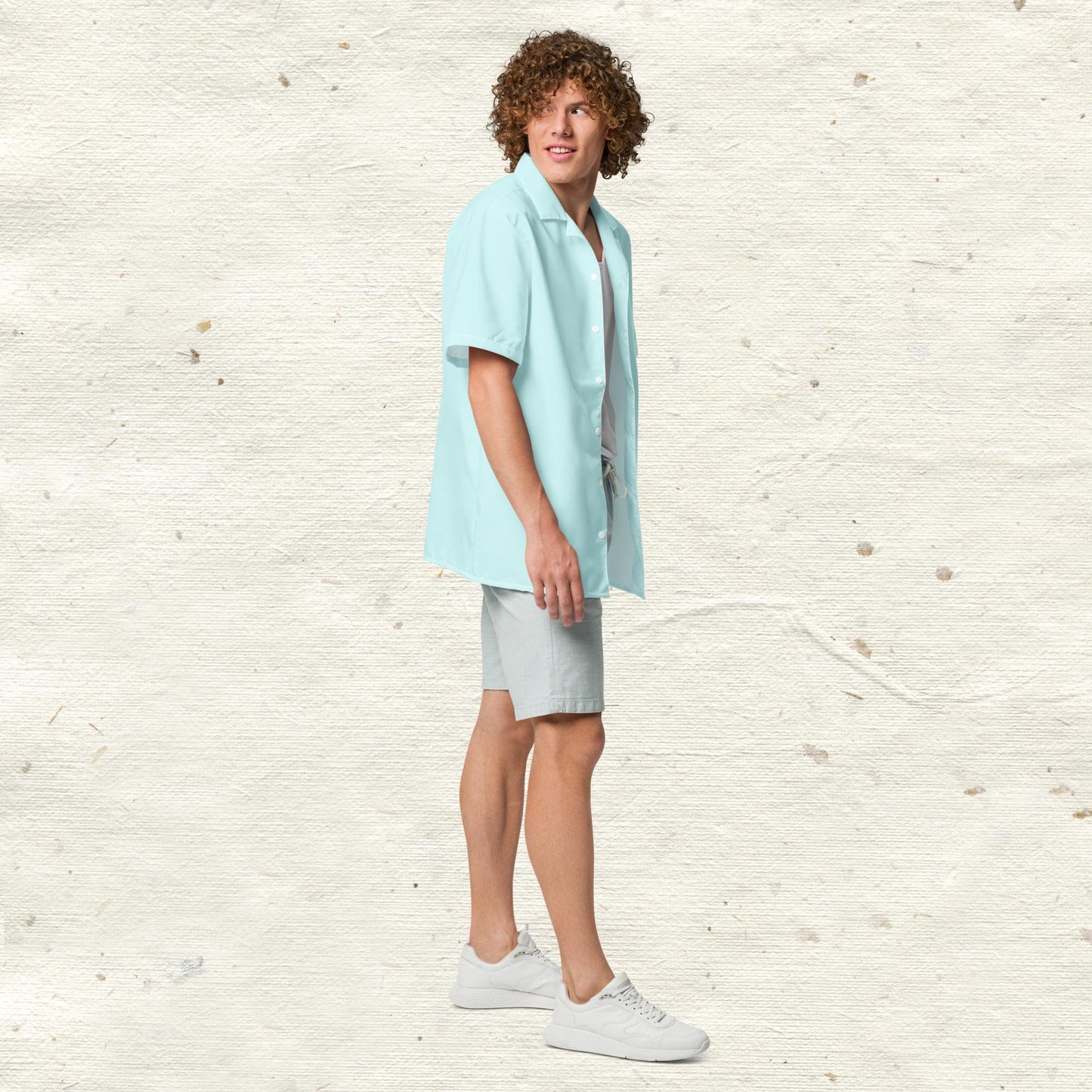 Light Blue Unisex button shirt