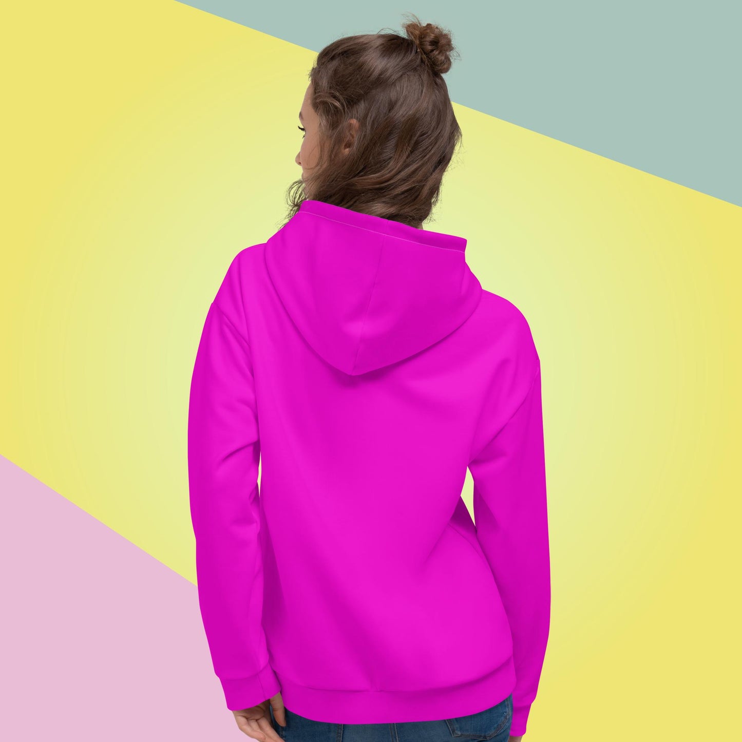 Hot Pink Solid Unisex Hoodie