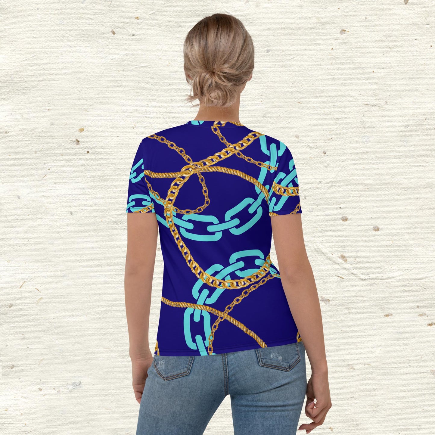 Gold and Blue Chains Women's T-shirt