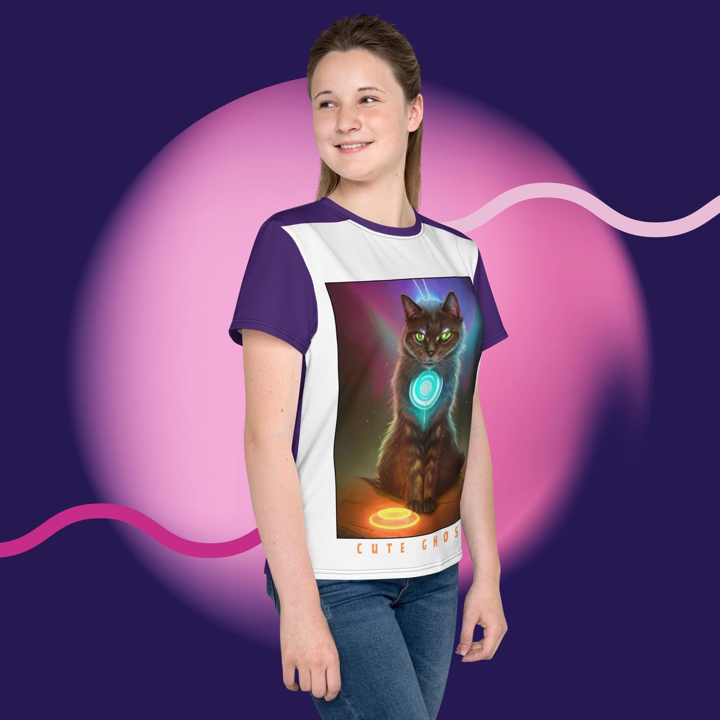 Cat Ghost Youth Crewneck T-shirt