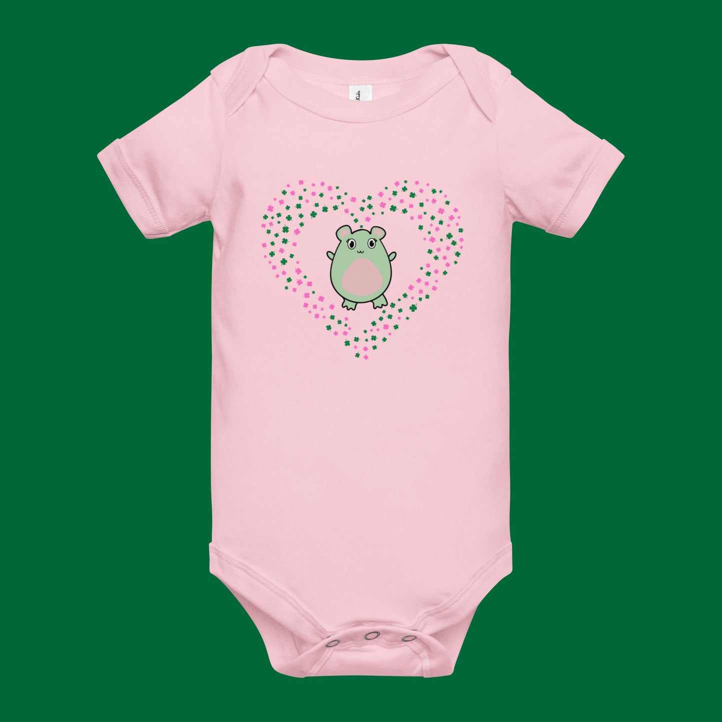 WaTTerMaLLone in Cloverleaf Heart Graphic Baby short sleeve one piece