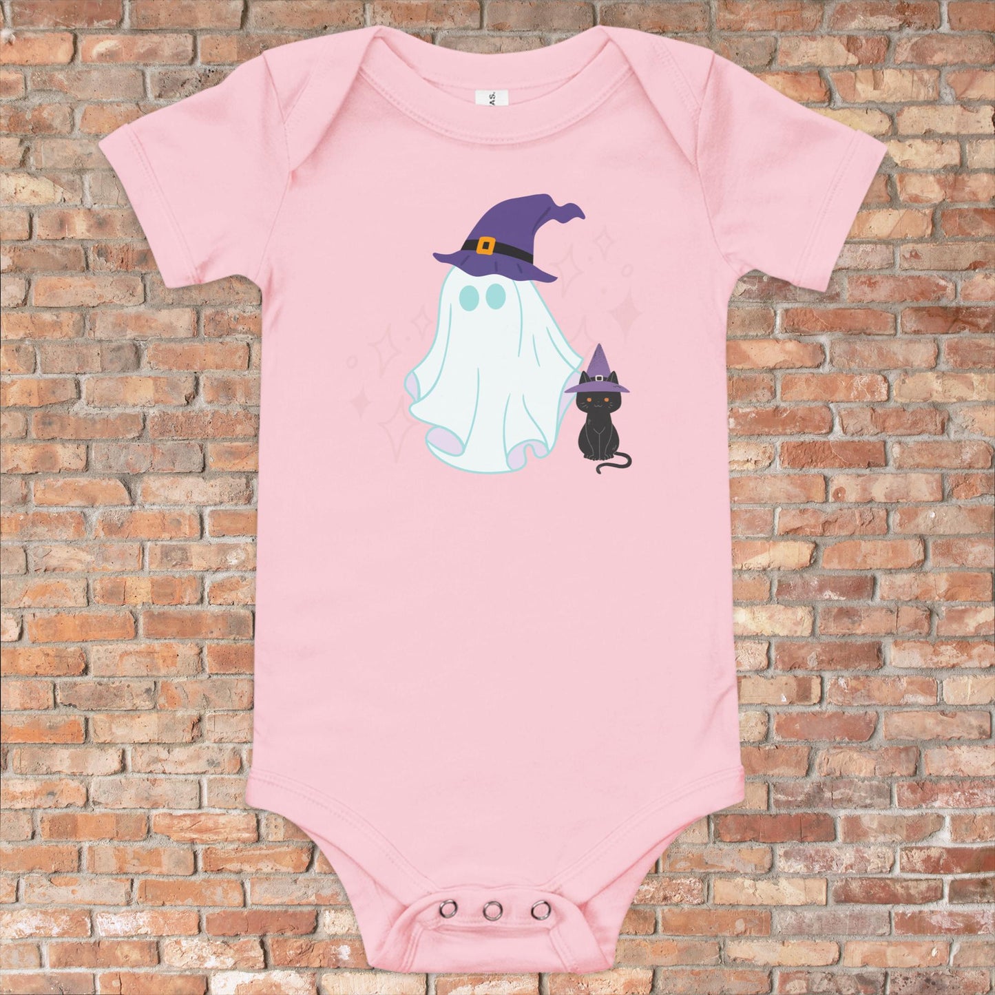 Cute Ghost and Cat Baby Short Sleeve One Piece