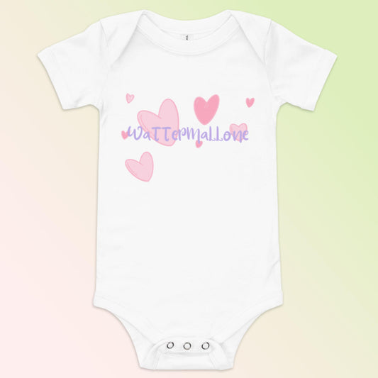 Spring Hearts Baby Short Sleeve One Piece