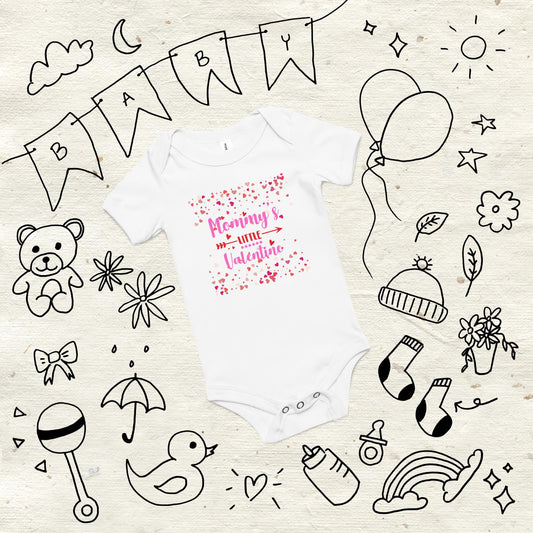Mommy’s Little Valentine Baby Short Sleeve One Piece