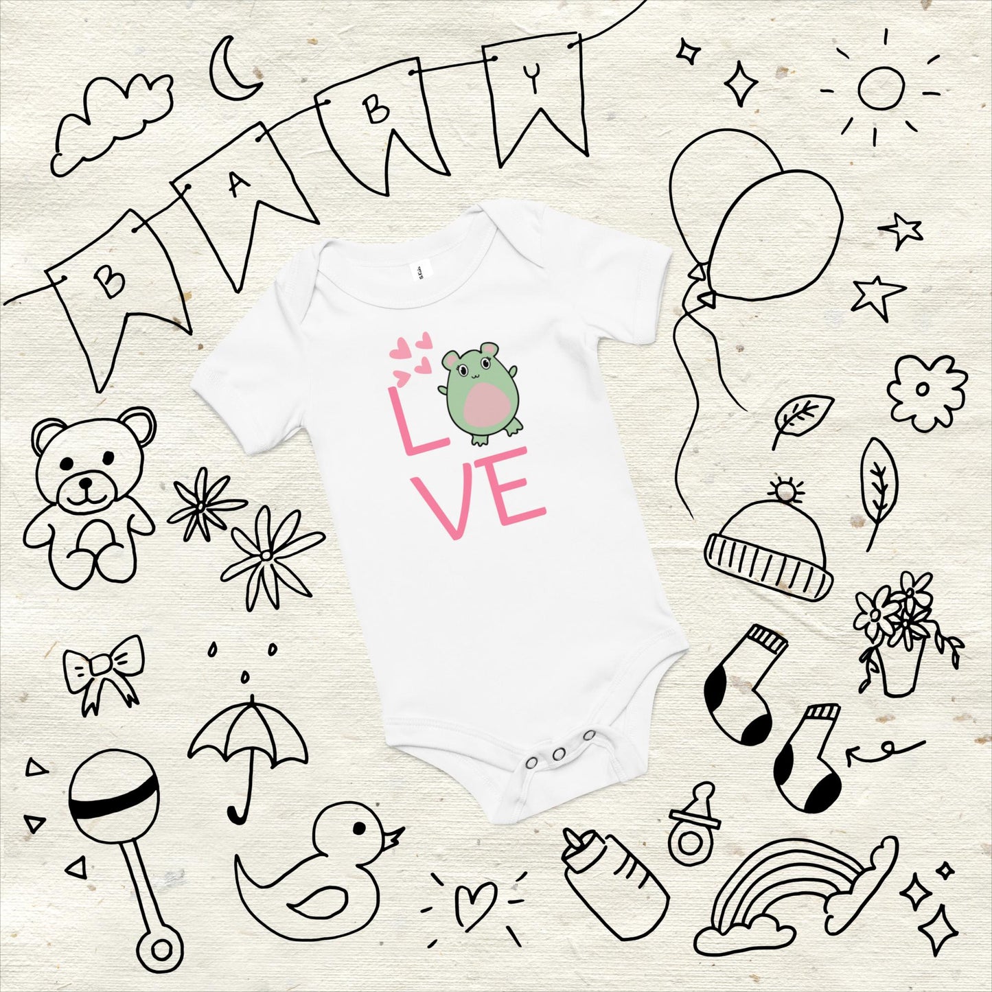 WaTTerMaLLone Love Baby Short Sleeve One Piece