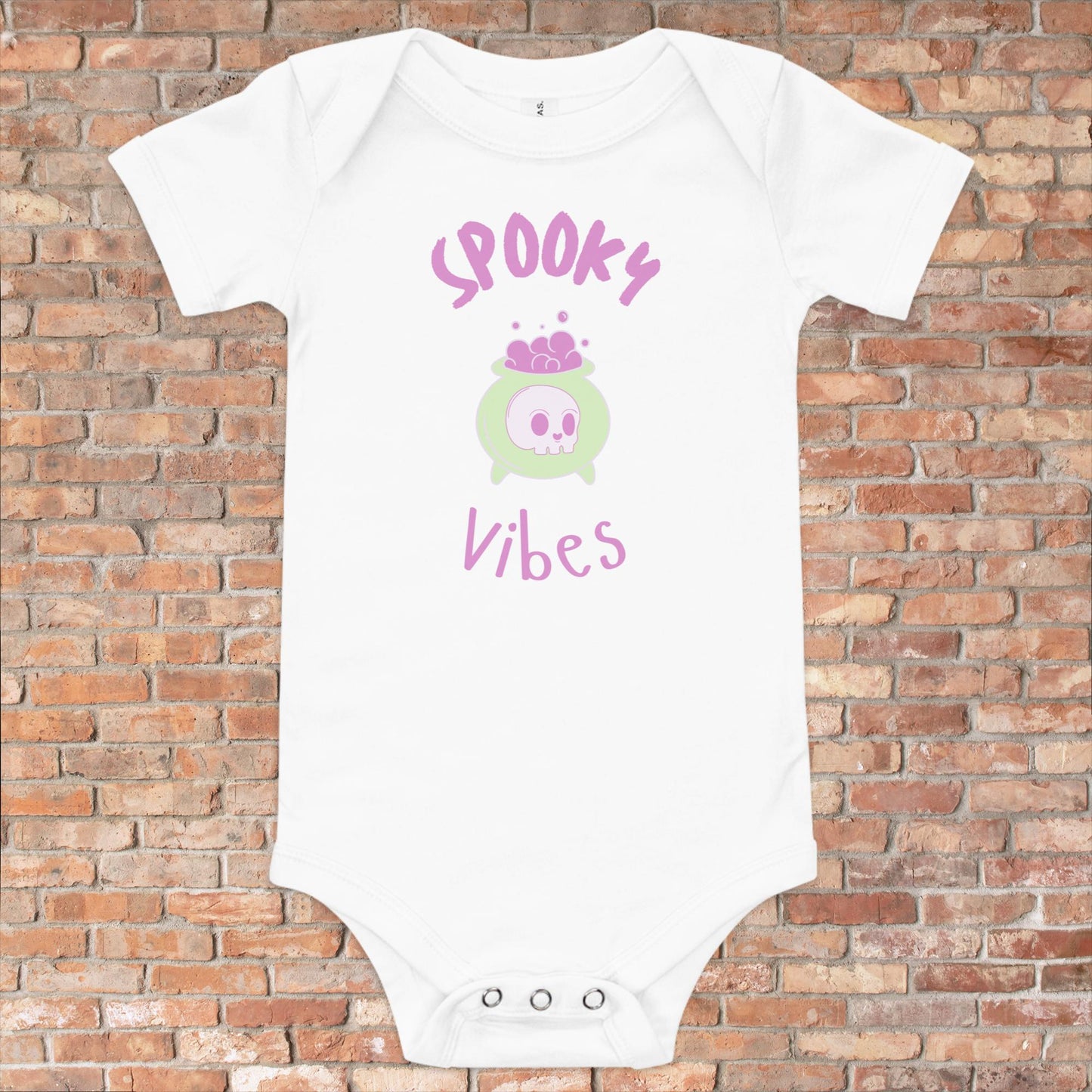 Spooky Vibes Baby Short Sleeve One Piece