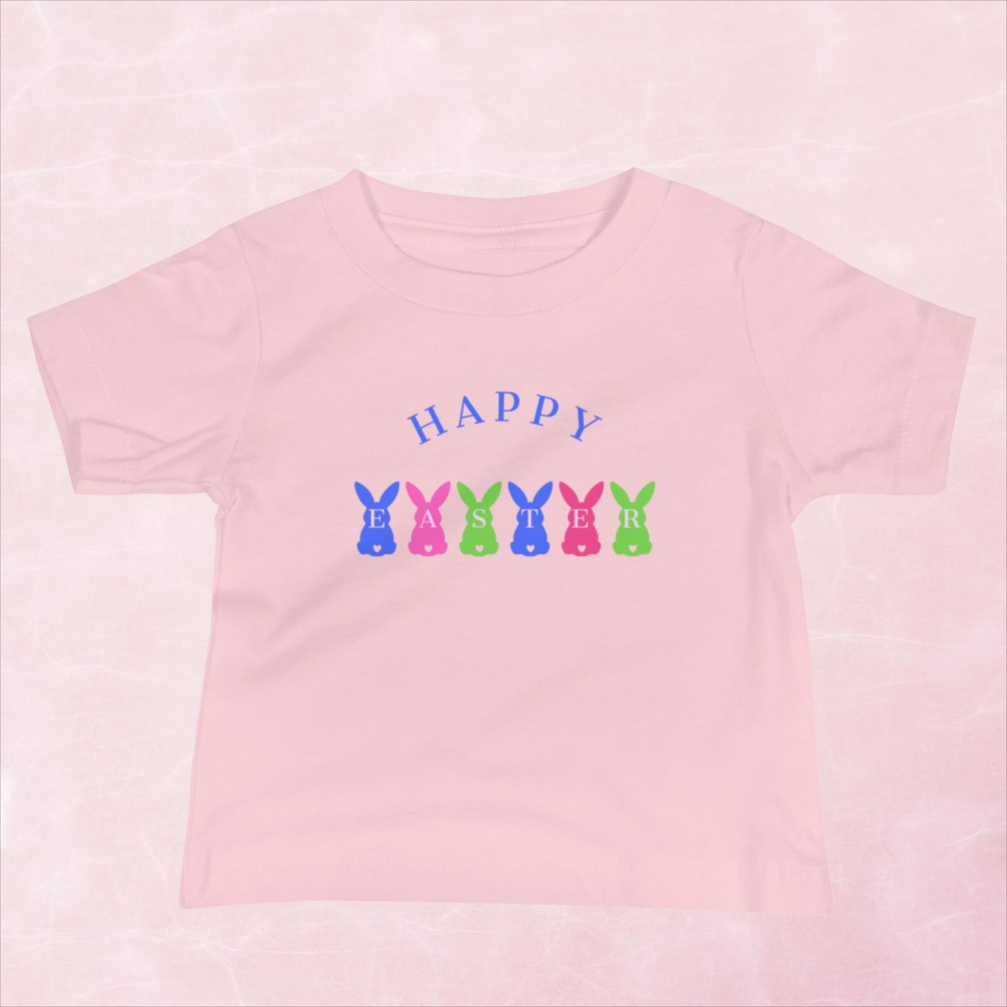 Happy Easter Six Bunnies Baby Jersey Short Sleeve Tee