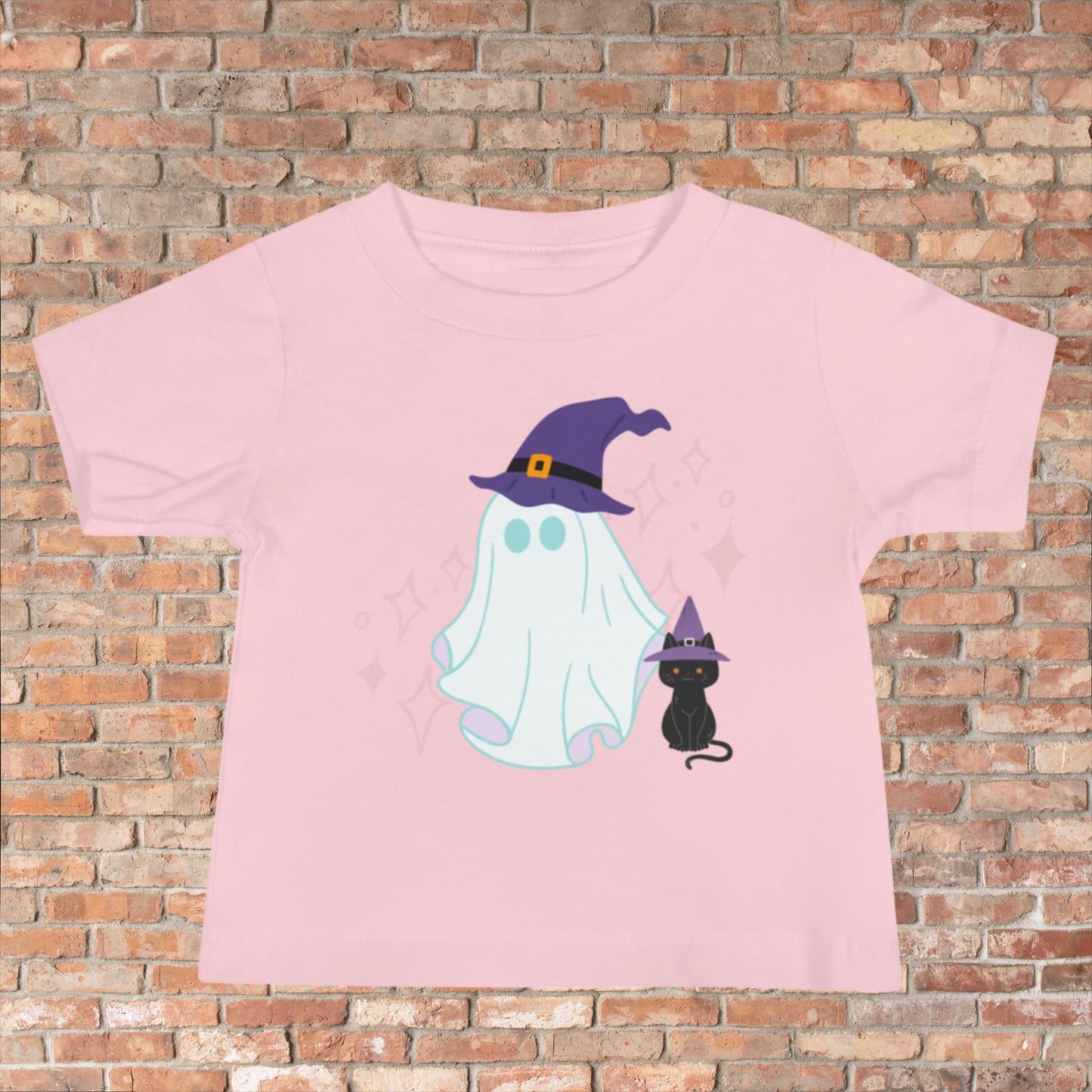 Cute Ghost and Cat Baby Jersey Short Sleeve Tee