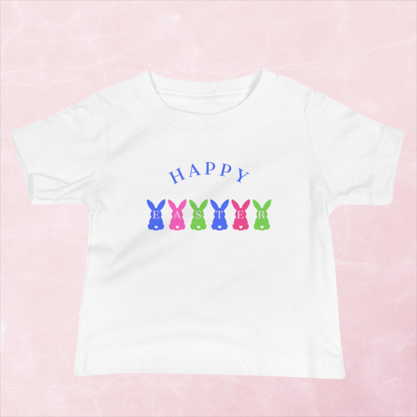 Happy Easter Six Bunnies Baby Jersey Short Sleeve Tee