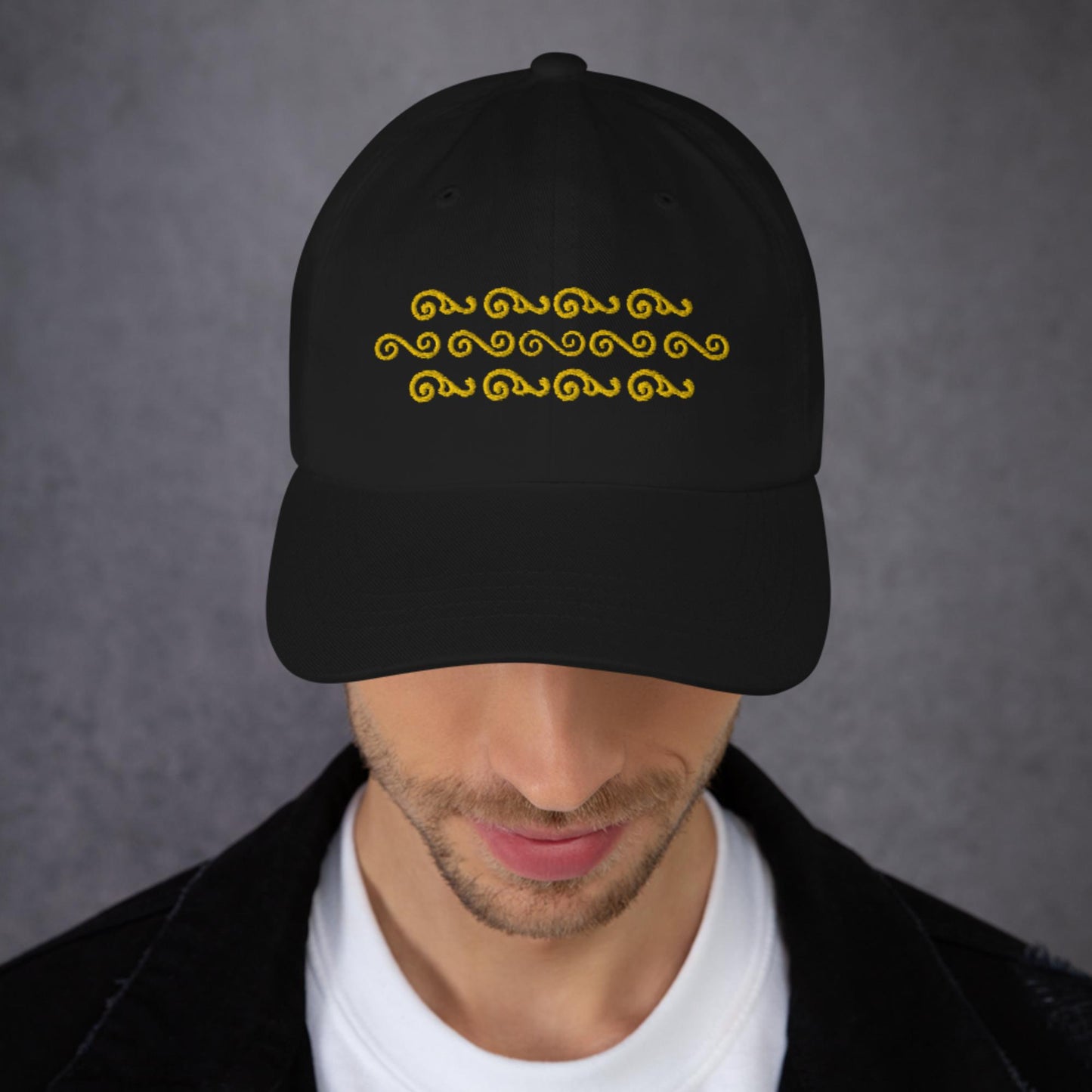 Waves in Yellow WaTTerMaLLone Dad Hat