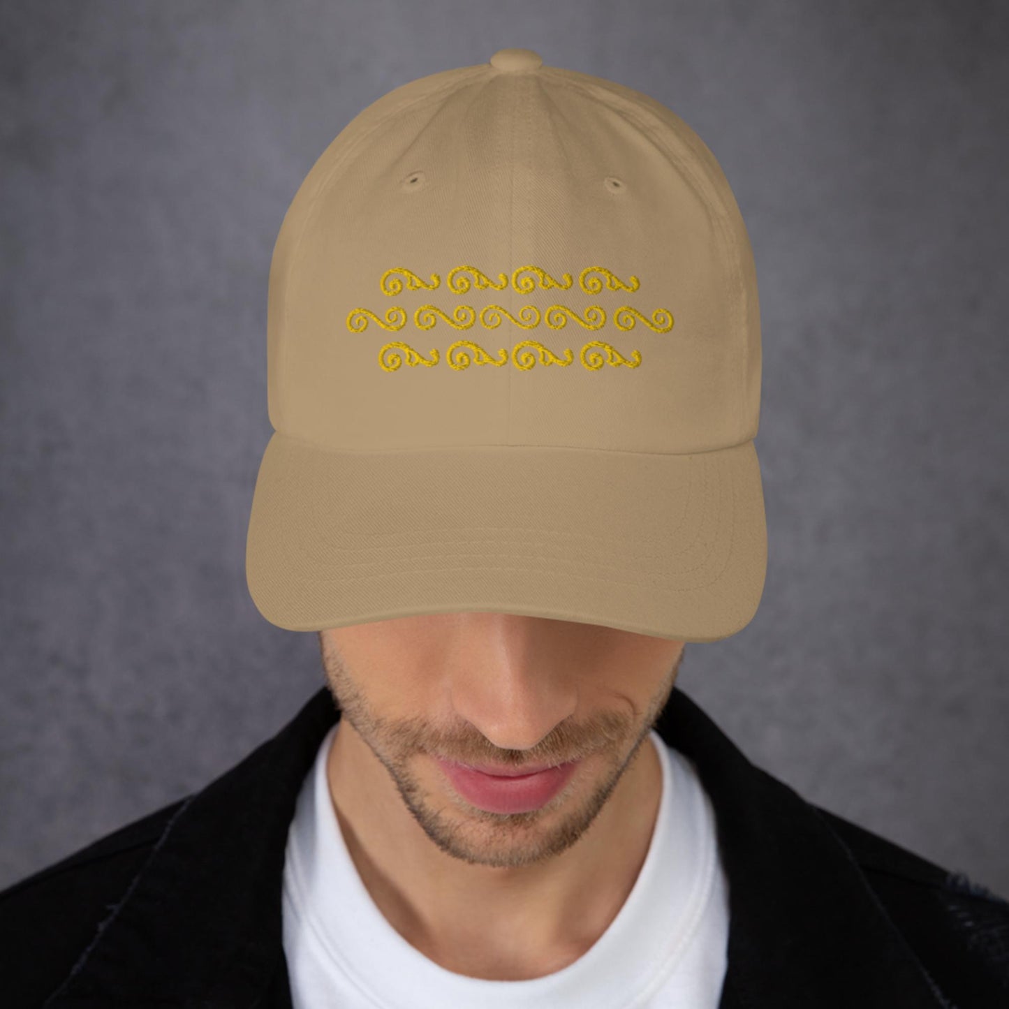 Waves in Yellow Dad Hat