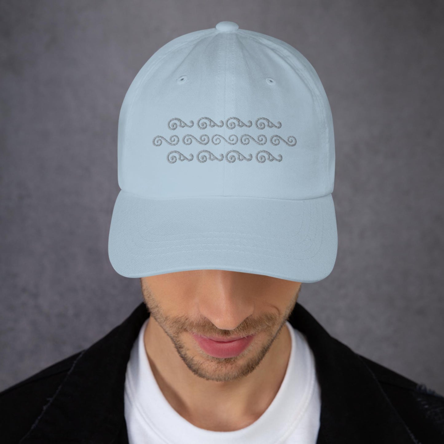 Waves in Grey Dad Hat