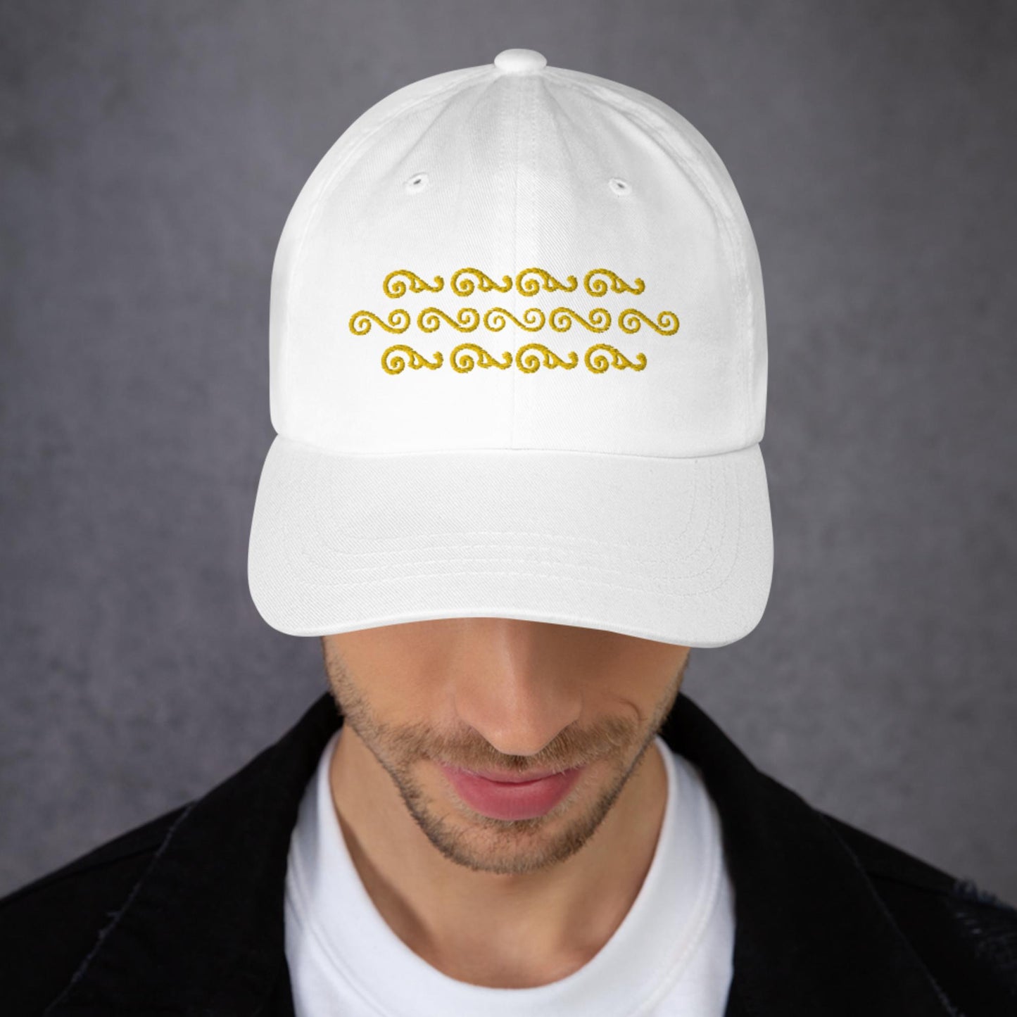 Waves in Yellow Dad Hat