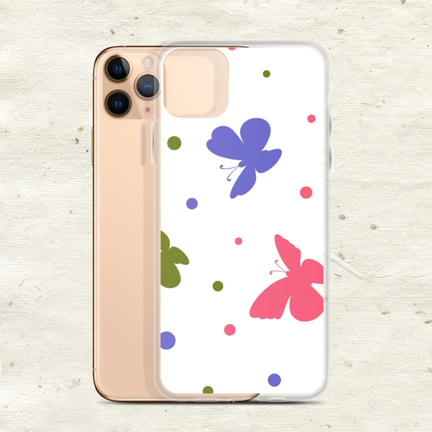 Butterflies & Dots Clear Case for iPhone®