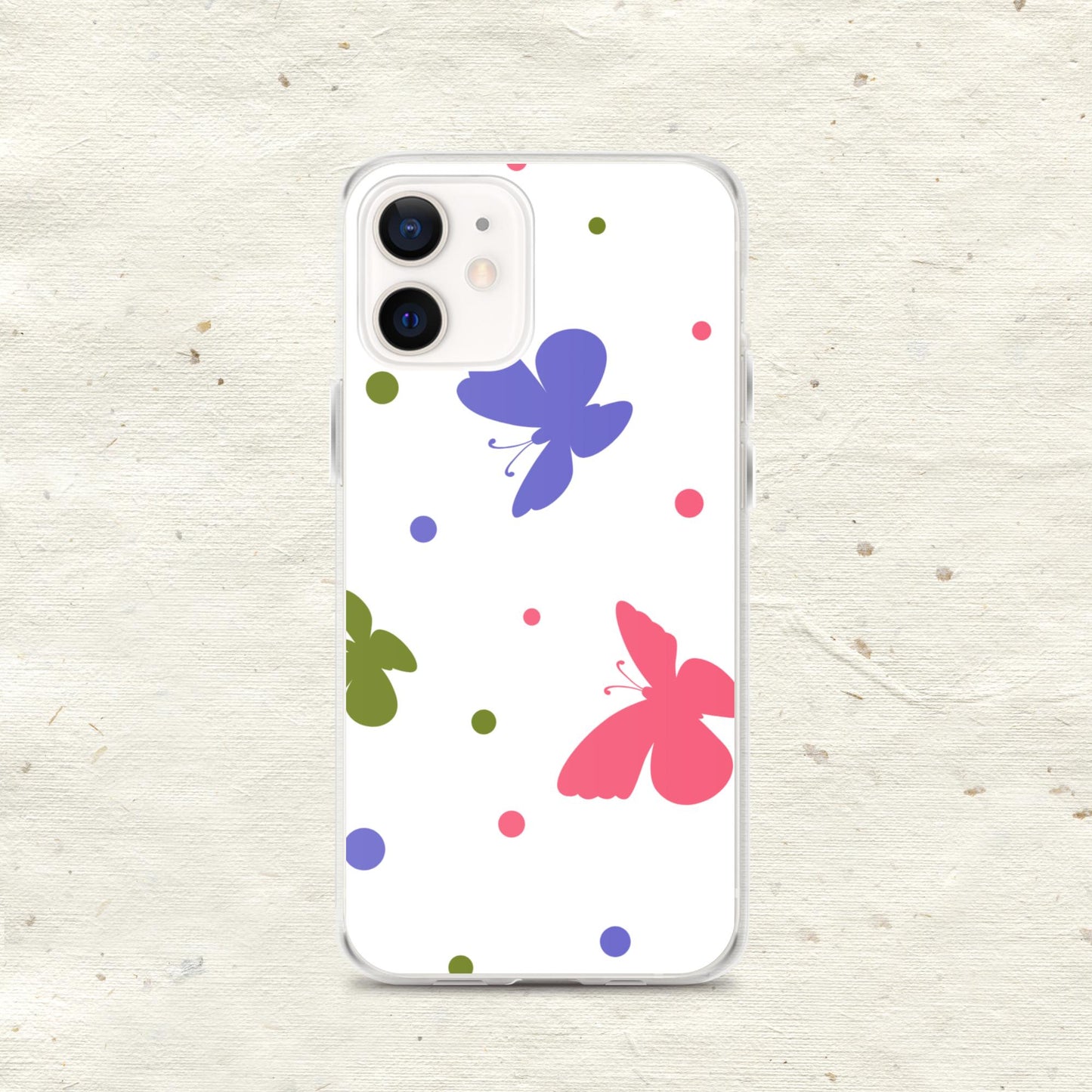 Butterflies & Dots Clear Case for iPhone®