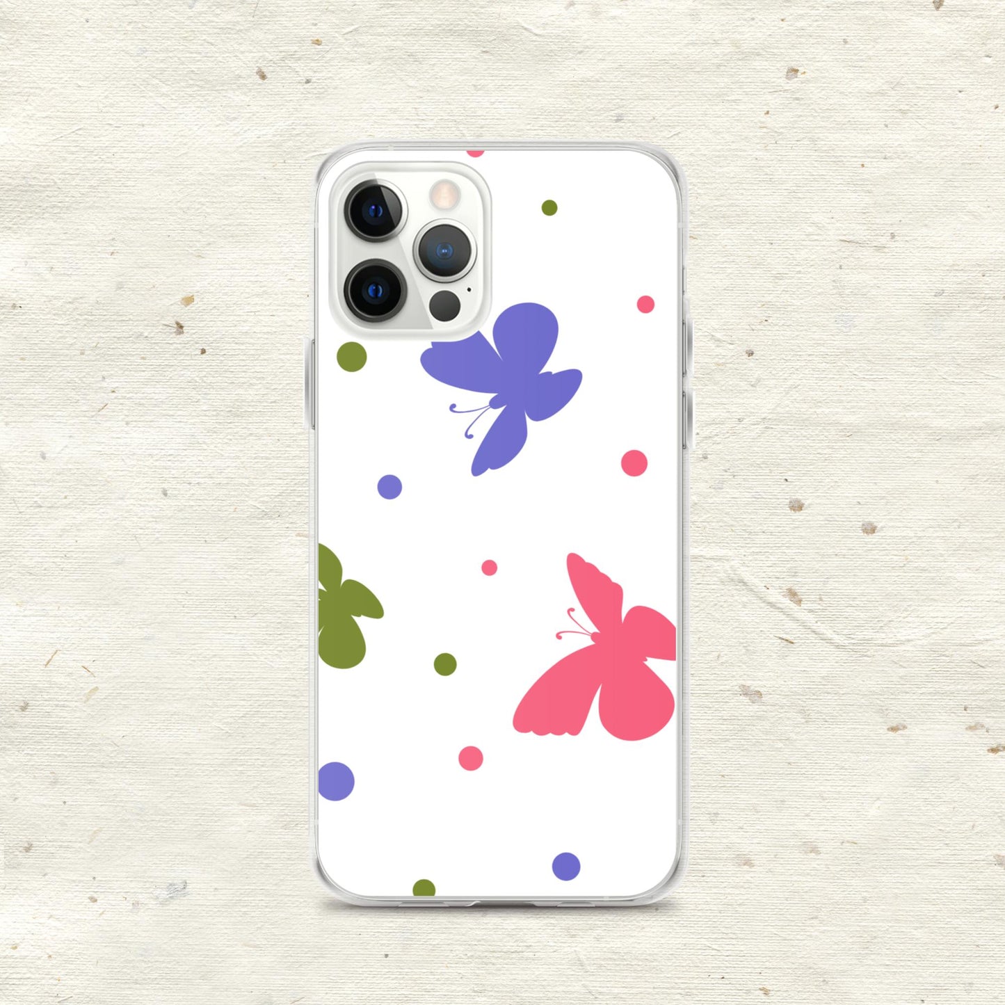 Butterflies & Dots Clear Case for iPhone®