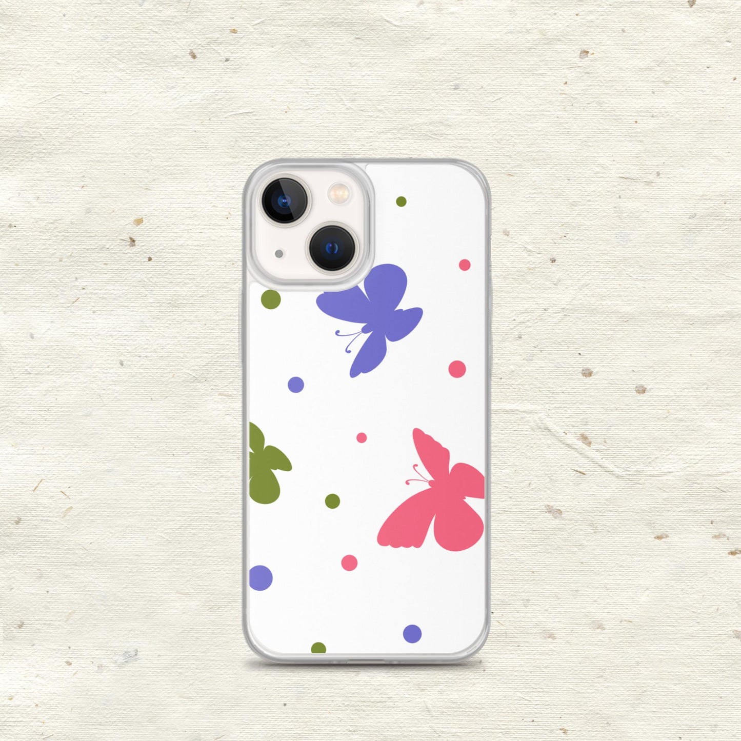 Butterflies & Dots Clear Case for iPhone®