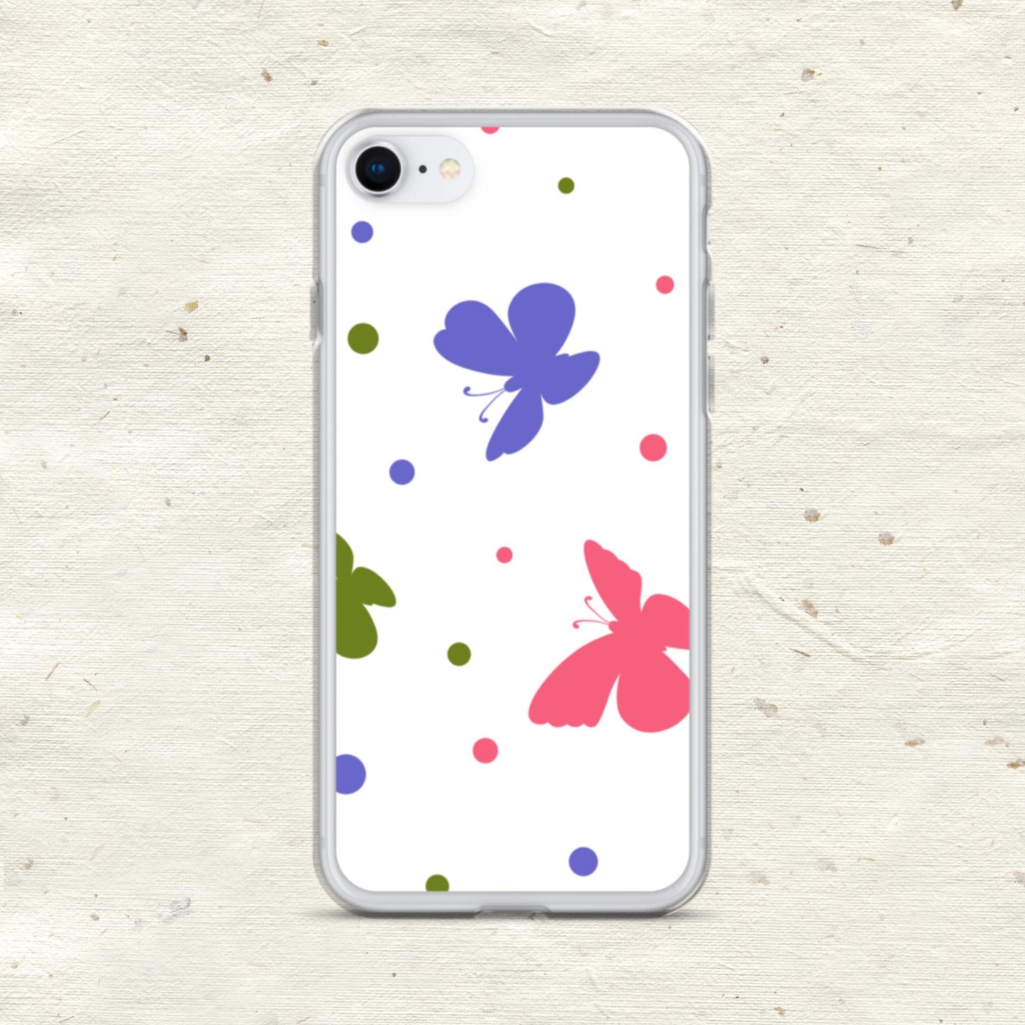 Butterflies & Dots Clear Case for iPhone®