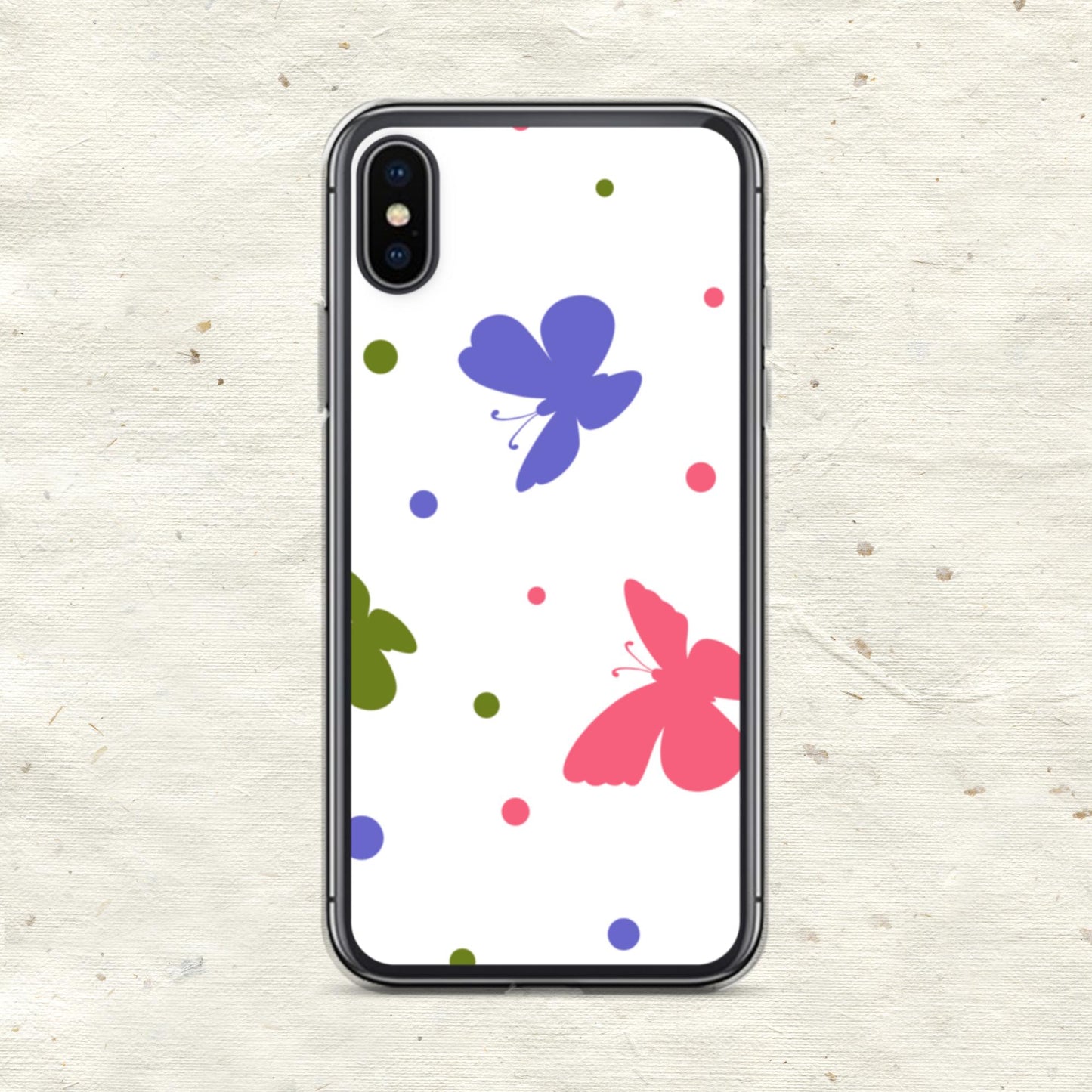 Butterflies & Dots Clear Case for iPhone®