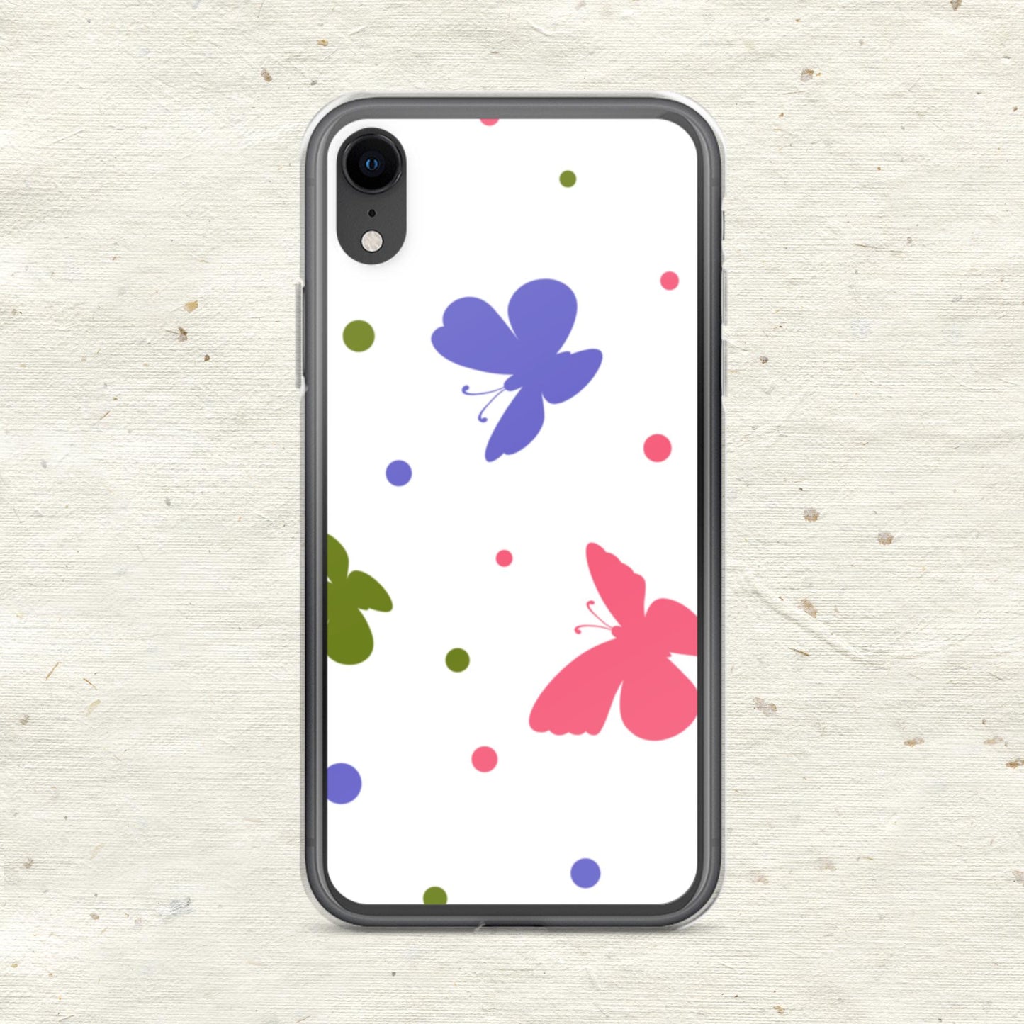 Butterflies & Dots Clear Case for iPhone®